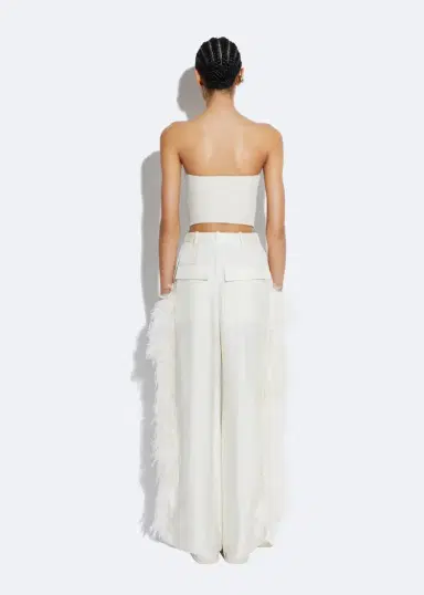 LAPOINTE Silky Twill Pleated Pant With Feathers | Thumbnail 2 LAPOINTE Silky Twill Pleated Pant With Feathers | Thumbnail 2