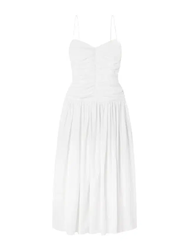 Gathered Organic Cotton Maxi Dress