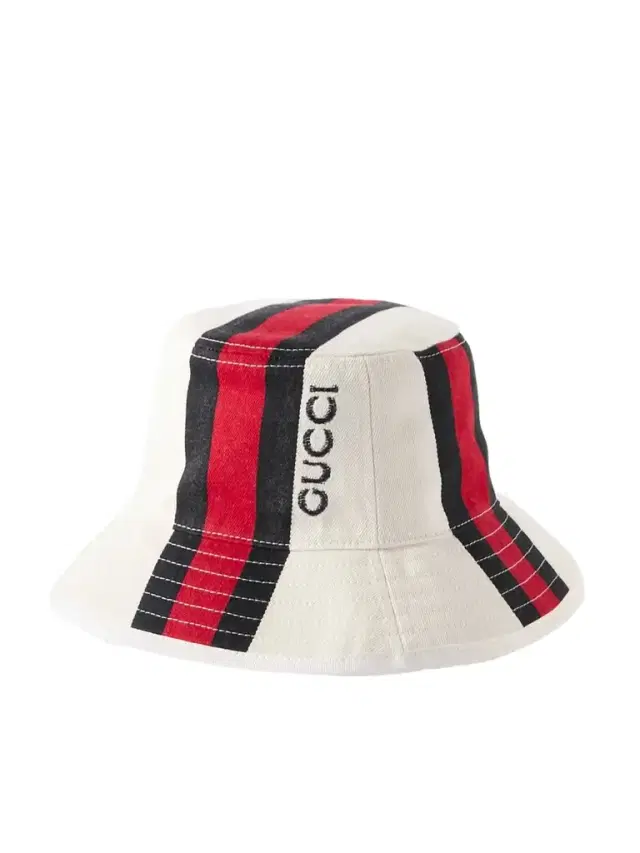 Embroidered Striped Cotton-twill Fedora
