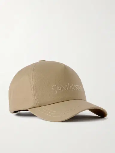 Saint Laurent Embroidered Cotton And Linen-blend Gabardine Baseball Cap | Thumbnail 5 Saint Laurent Embroidered Cotton And Linen-blend Gabardine Baseball Cap | Thumbnail 5