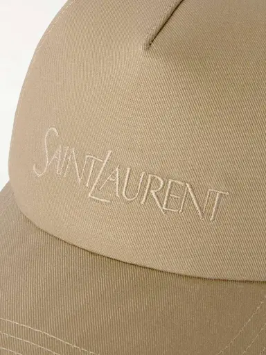 Saint Laurent Embroidered Cotton And Linen-blend Gabardine Baseball Cap | Thumbnail 8 Saint Laurent Embroidered Cotton And Linen-blend Gabardine Baseball Cap | Thumbnail 8