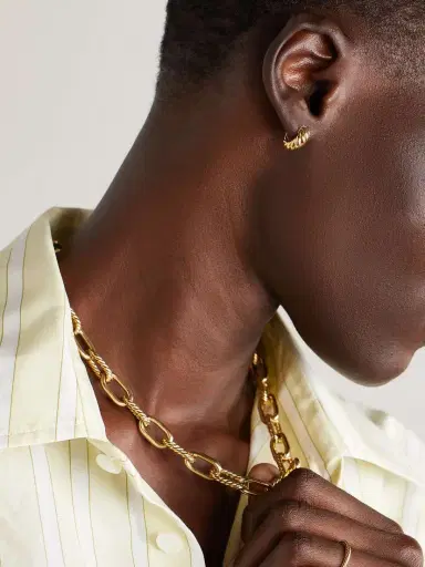 David Yurman Sculpted Cable 18-karat Gold Hoop Earrings | Thumbnail 4 David Yurman Sculpted Cable 18-karat Gold Hoop Earrings | Thumbnail 4