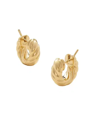 David Yurman Sculpted Cable 18-karat Gold Hoop Earrings | Thumbnail 1 David Yurman Sculpted Cable 18-karat Gold Hoop Earrings | Thumbnail 1
