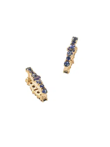 Ileana Makri Rivulet 18-karat Gold Sapphire Hoop Earrings | Thumbnail 1 Ileana Makri Rivulet 18-karat Gold Sapphire Hoop Earrings | Thumbnail 1