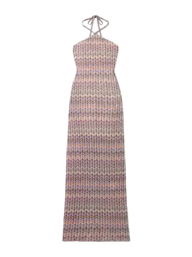 Mare Striped Sequined Crochet-knit Halterneck Maxi Dress
