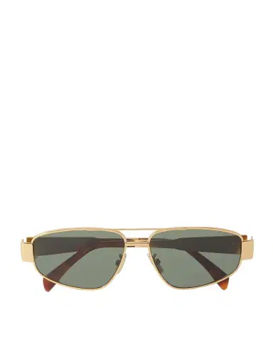 CELINE Eyewear Triomphe Aviator-style Gold-tone And Acetate Sunglasses | Thumbnail 1 CELINE Eyewear Triomphe Aviator-style Gold-tone And Acetate Sunglasses | Thumbnail 1