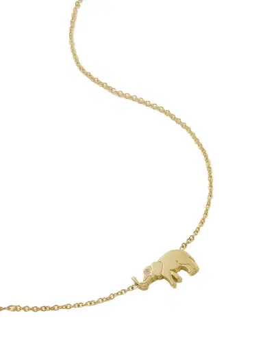 Jennifer Meyer Mini Elephant 18-karat Gold Diamond Necklace | Thumbnail 1 Jennifer Meyer Mini Elephant 18-karat Gold Diamond Necklace | Thumbnail 1