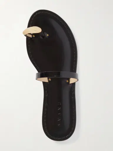 AMANU The Kibera Embellished Croc-effect Leather Sandals | Thumbnail 5 AMANU The Kibera Embellished Croc-effect Leather Sandals | Thumbnail 5