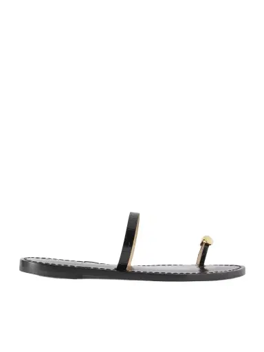 AMANU The Kibera Embellished Croc-effect Leather Sandals | Thumbnail 1 AMANU The Kibera Embellished Croc-effect Leather Sandals | Thumbnail 1