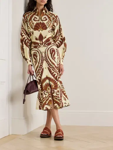 Etro Printed Cotton Midi Shirt Dress | Thumbnail 2 Etro Printed Cotton Midi Shirt Dress | Thumbnail 2