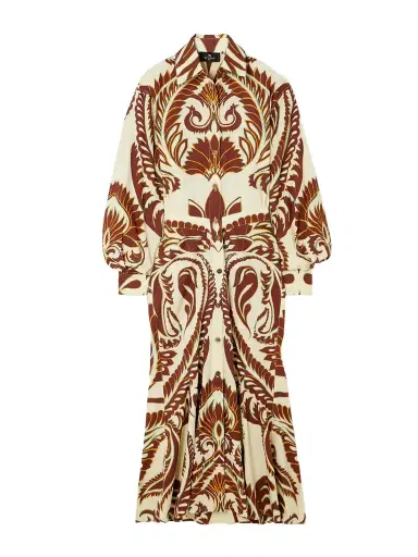 Etro Printed Cotton Midi Shirt Dress | Thumbnail 1 Etro Printed Cotton Midi Shirt Dress | Thumbnail 1