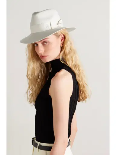 Maison Michel Henrietta Silk Satin-trimmed Wool-felt Fedora | Thumbnail 2 Maison Michel Henrietta Silk Satin-trimmed Wool-felt Fedora | Thumbnail 2