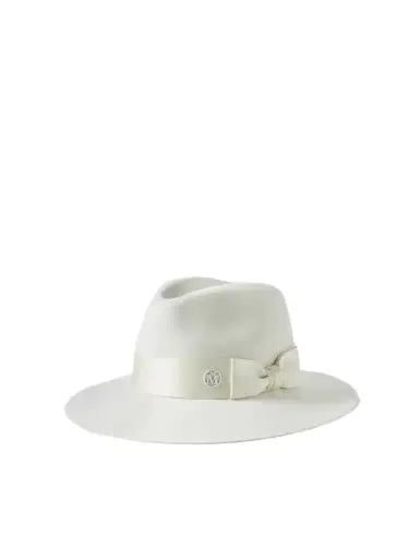 Maison Michel Henrietta Silk Satin-trimmed Wool-felt Fedora | Thumbnail 1 Maison Michel Henrietta Silk Satin-trimmed Wool-felt Fedora | Thumbnail 1