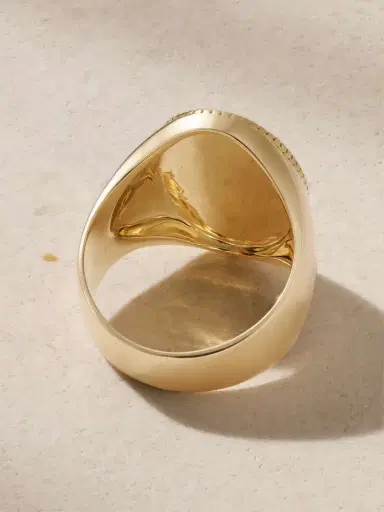 Foundrae Internal Compass 1-karat Gold And Enamel Signet Ring | Thumbnail 3 Foundrae Internal Compass 1-karat Gold And Enamel Signet Ring | Thumbnail 3