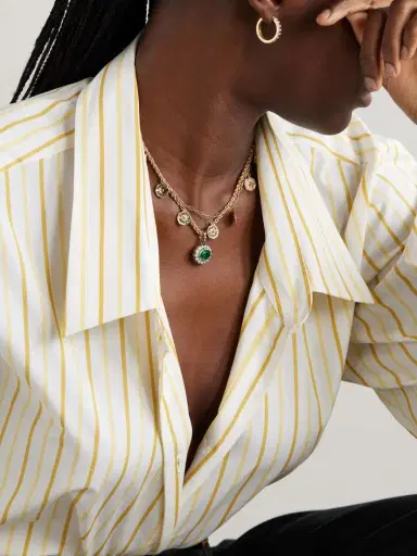 Marlo Laz Wee Porte Bonheur 14-karat Gold Multi-stone Necklace | Thumbnail 5 Marlo Laz Wee Porte Bonheur 14-karat Gold Multi-stone Necklace | Thumbnail 5