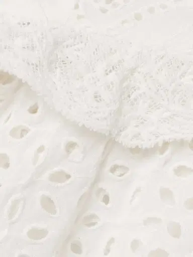 LoveShackFancy Senta Cropped Lace-trimmed Broderie Anglaise Cotton Tank | Thumbnail 4 LoveShackFancy Senta Cropped Lace-trimmed Broderie Anglaise Cotton Tank | Thumbnail 4
