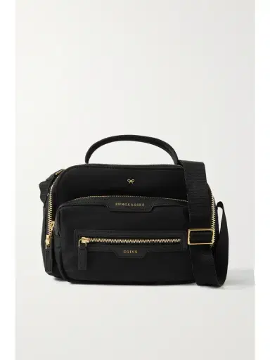 Anya Hindmarch + Net Sustain Leather-trimmed Recycled Shell Shoulder Bag | Thumbnail 1 Anya Hindmarch + Net Sustain Leather-trimmed Recycled Shell Shoulder Bag | Thumbnail 1