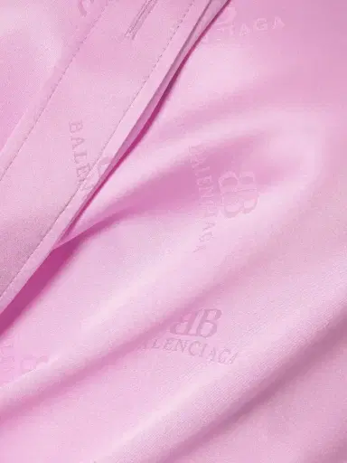 Balenciaga Draped Logo-jacquard Silk Mini Wrap Dress | Thumbnail 4 Balenciaga Draped Logo-jacquard Silk Mini Wrap Dress | Thumbnail 4