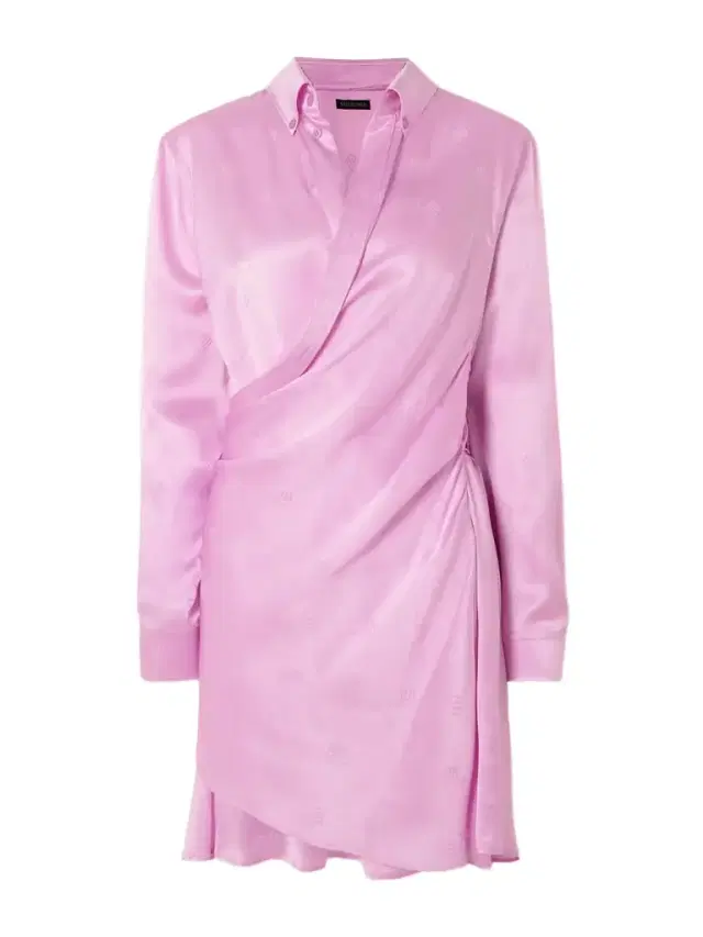 Draped Logo-jacquard Silk Mini Wrap Dress Draped Logo-jacquard Silk Mini Wrap Dress