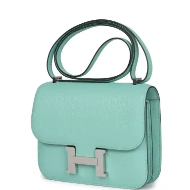 HERMÈS Hermes Constance 18 Aqua Chevre Palladium Hardware | Thumbnail 5 HERMÈS Hermes Constance 18 Aqua Chevre Palladium Hardware | Thumbnail 5