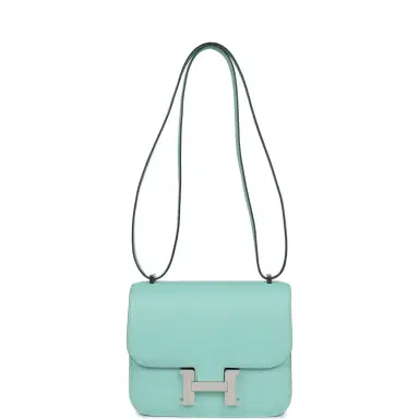 HERMÈS Hermes Constance 18 Aqua Chevre Palladium Hardware | Thumbnail 7 HERMÈS Hermes Constance 18 Aqua Chevre Palladium Hardware | Thumbnail 7