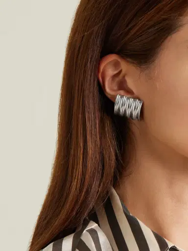 Khaite Julius Silver-tone Earrings | Thumbnail 2 Khaite Julius Silver-tone Earrings | Thumbnail 2