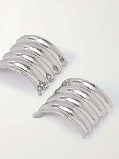 Khaite Julius Silver-tone Earrings | Thumbnail 4 Khaite Julius Silver-tone Earrings | Thumbnail 4
