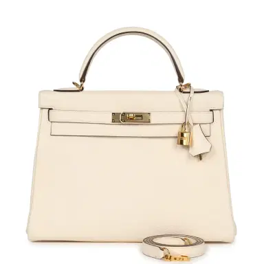 HERMÈS Pre-owned Hermes Kelly Retourne 32 Nata Clemence Gold Hardware | Thumbnail 1 HERMÈS Pre-owned Hermes Kelly Retourne 32 Nata Clemence Gold Hardware | Thumbnail 1
