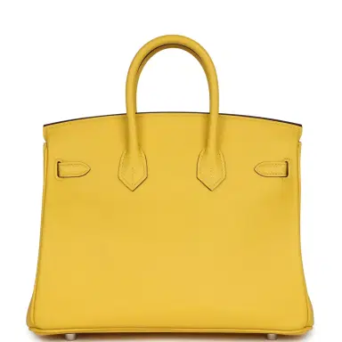 HERMÈS Hermes Birkin 25 Jaune de Naples Swift Palladium Hardware | Thumbnail 4 HERMÈS Hermes Birkin 25 Jaune de Naples Swift Palladium Hardware | Thumbnail 4