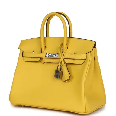 HERMÈS Hermes Birkin 25 Jaune de Naples Swift Palladium Hardware | Thumbnail 5 HERMÈS Hermes Birkin 25 Jaune de Naples Swift Palladium Hardware | Thumbnail 5