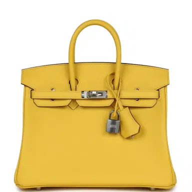 HERMÈS Hermes Birkin 25 Jaune de Naples Swift Palladium Hardware | Thumbnail 1 HERMÈS Hermes Birkin 25 Jaune de Naples Swift Palladium Hardware | Thumbnail 1