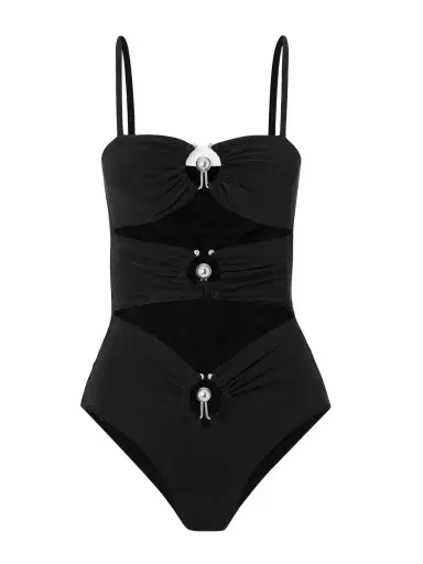 Christopher Esber Cutout Embellished Swimsuit | Thumbnail 1 Christopher Esber Cutout Embellished Swimsuit | Thumbnail 1