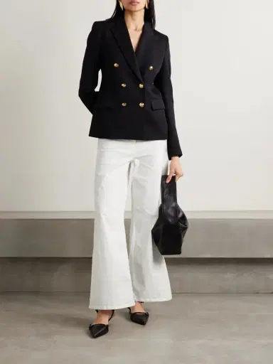 Nili Lotan Megan Cotton-blend Twill Wide-leg Pants | Thumbnail 2 Nili Lotan Megan Cotton-blend Twill Wide-leg Pants | Thumbnail 2