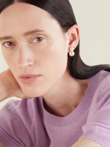 Jennifer Behr Iris Gold-tone Pearl-like Earrings | Thumbnail 2 Jennifer Behr Iris Gold-tone Pearl-like Earrings | Thumbnail 2