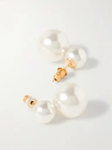 Jennifer Behr Iris Gold-tone Pearl-like Earrings | Thumbnail 3 Jennifer Behr Iris Gold-tone Pearl-like Earrings | Thumbnail 3