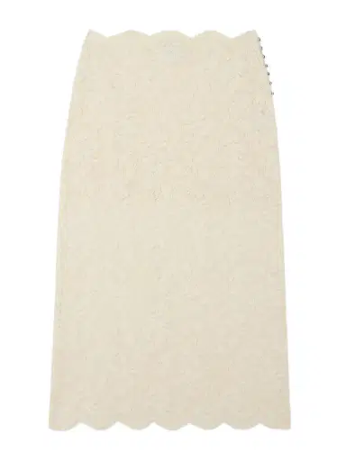 Rabanne Scalloped Lace Midi Skirt | Thumbnail 1 Rabanne Scalloped Lace Midi Skirt | Thumbnail 1