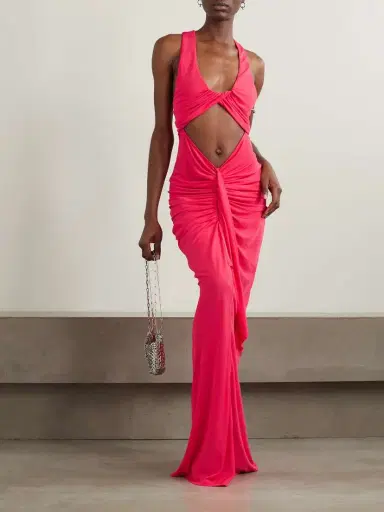 Christopher Esber Vivenda Cutout Draped Jersey Maxi Dress - UK 14 | Thumbnail 2 Christopher Esber Vivenda Cutout Draped Jersey Maxi Dress - UK 14 | Thumbnail 2
