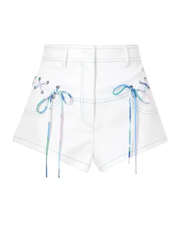 Printed Silk-trimmed Stretch-cotton Gabardine Shorts