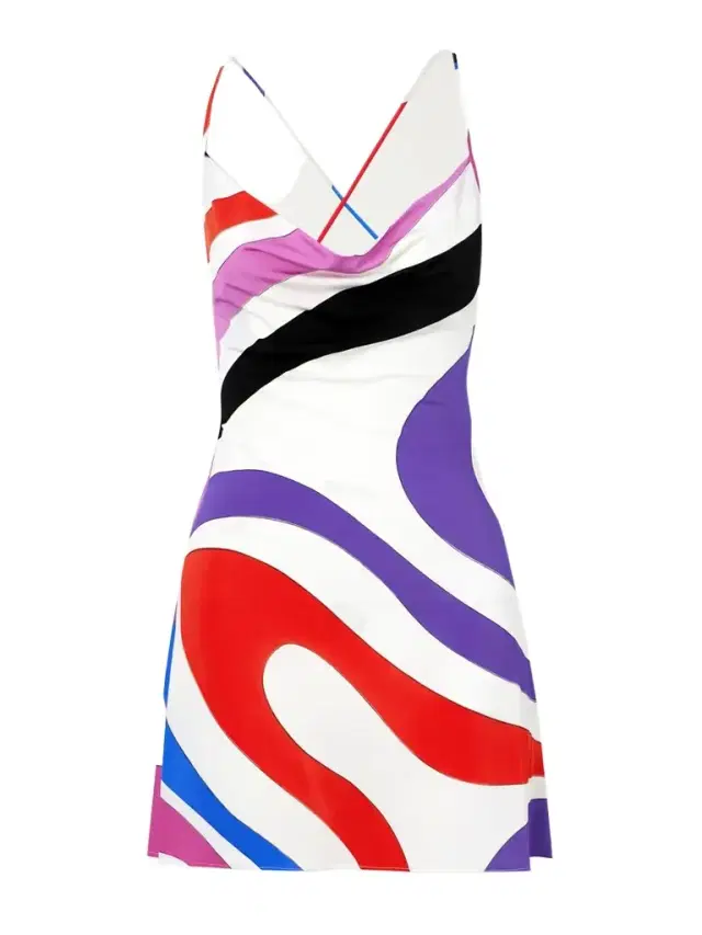 Printed Satin-jersey Mini Dress