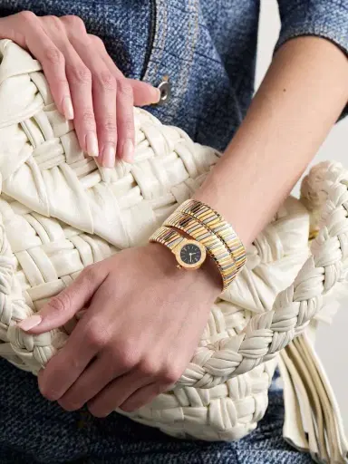 Stephanie Windsor + Bvlgari Vintage 1990s Serpenti Tubogas 19mm 18-karat Yellow, White And Rose Gold Watch | Thumbnail 2 Stephanie Windsor + Bvlgari Vintage 1990s Serpenti Tubogas 19mm 18-karat Yellow, White And Rose Gold Watch | Thumbnail 2