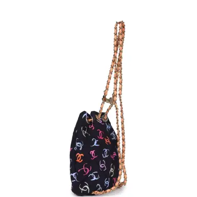 Chanel Chanel Medium CC Drawstring Backpack Multicolored Printed Fabric Light Gold Hardware | Thumbnail 8 Chanel Chanel Medium CC Drawstring Backpack Multicolored Printed Fabric Light Gold Hardware | Thumbnail 8