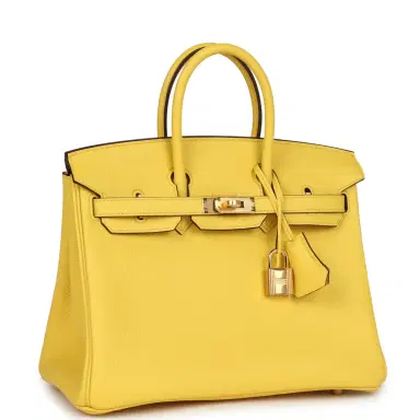 HERMÈS Hermes Birkin 25 Jaune de Naples Togo Gold Hardware | Thumbnail 2 HERMÈS Hermes Birkin 25 Jaune de Naples Togo Gold Hardware | Thumbnail 2