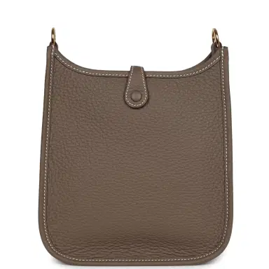 HERMÈS Hermes Evelyne TPM Etoupe Clemence Gold Hardware | Thumbnail 5 HERMÈS Hermes Evelyne TPM Etoupe Clemence Gold Hardware | Thumbnail 5
