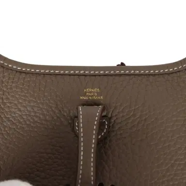 HERMÈS Hermes Evelyne TPM Etoupe Clemence Gold Hardware | Thumbnail 7 HERMÈS Hermes Evelyne TPM Etoupe Clemence Gold Hardware | Thumbnail 7