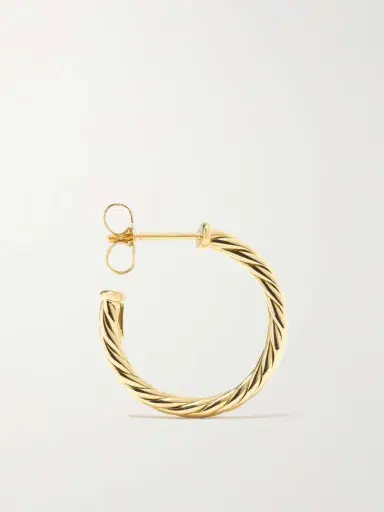 David Yurman Cable Spira 18-karat Gold Hoop Earrings | Thumbnail 3 David Yurman Cable Spira 18-karat Gold Hoop Earrings | Thumbnail 3