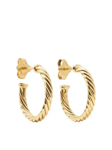 David Yurman Cable Spira 18-karat Gold Hoop Earrings | Thumbnail 1 David Yurman Cable Spira 18-karat Gold Hoop Earrings | Thumbnail 1