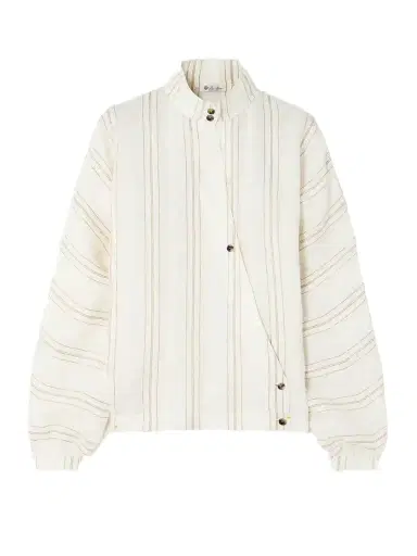 Loro Piana Shay Striped Linen Blouse | Thumbnail 1 Loro Piana Shay Striped Linen Blouse | Thumbnail 1