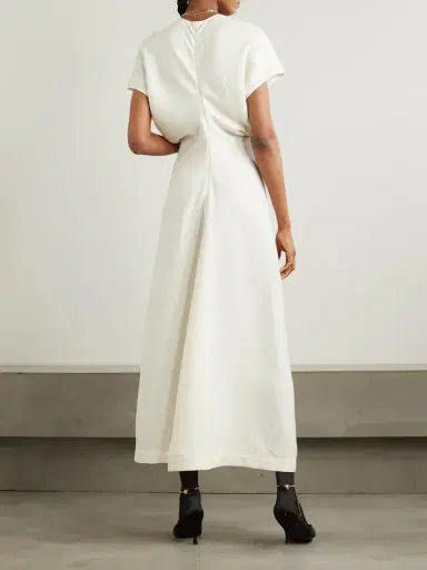 TOTEME Gathered Woven Maxi Dress | Thumbnail 3 TOTEME Gathered Woven Maxi Dress | Thumbnail 3