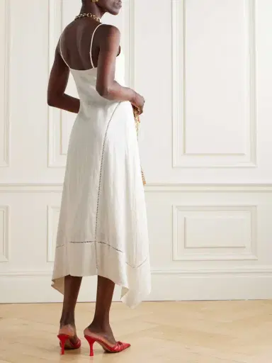 Simkhai Val Cut-out Embroidered Linen Midi Dress | Thumbnail 3 Simkhai Val Cut-out Embroidered Linen Midi Dress | Thumbnail 3