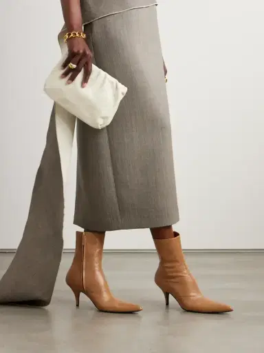 The Row Sling Glossed Textured-leather Ankle Boots | Thumbnail 2 The Row Sling Glossed Textured-leather Ankle Boots | Thumbnail 2